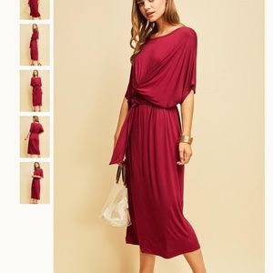 Elegant and classic knotted wrap shift dress